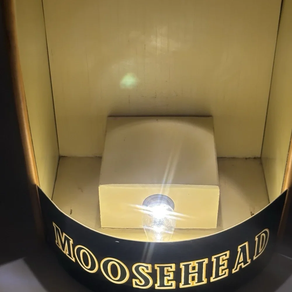 Moose‎ Head Promotional Beer Canoe Lighted Display Shelf